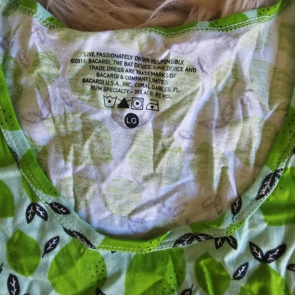 NWOT Bacardi Lime Green Tank Top - Picture 2 of 3